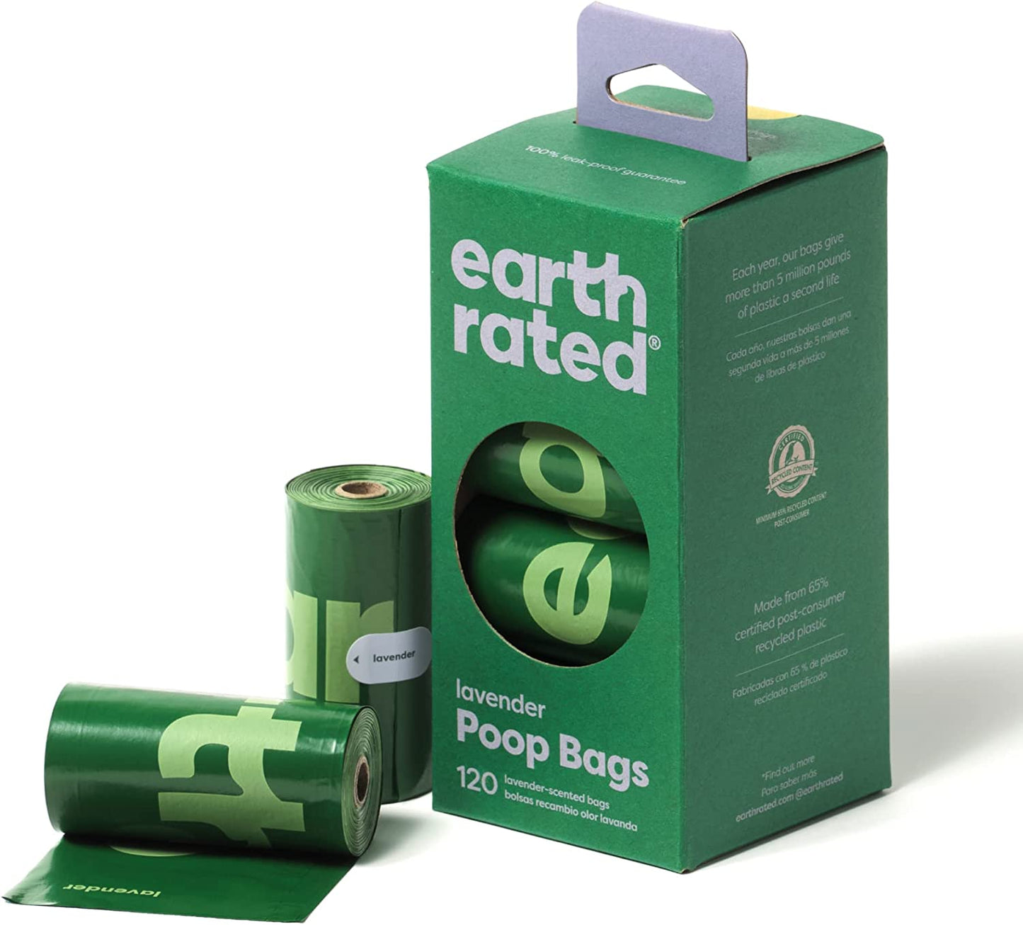 Dog Poo Bags, Guaranteed Leak Proof and Extra Thick Waste Bag Refill Rolls for Dogs, Lavender Scented, 270 Count